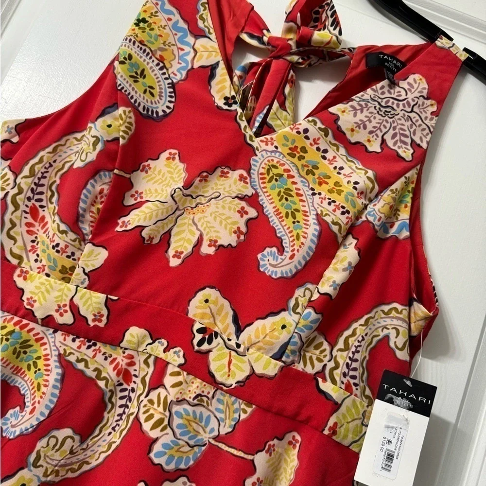 Tahari midi tie back grenadine 10 NWT - Picture 5 of 10